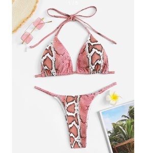 PINK SNAKE SKIN bikini